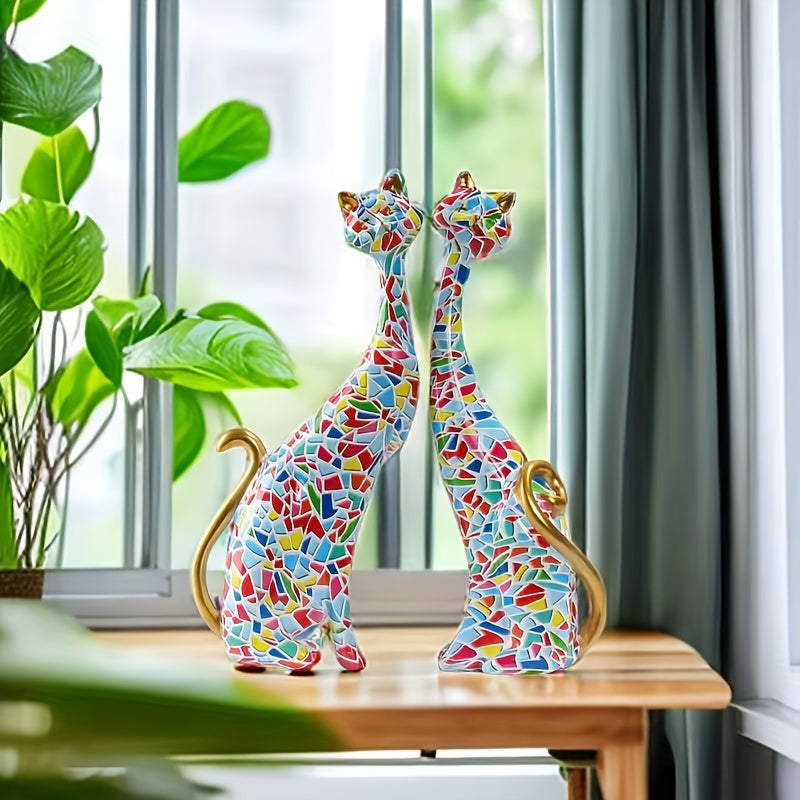 Mosaic Harmony Cat Duo