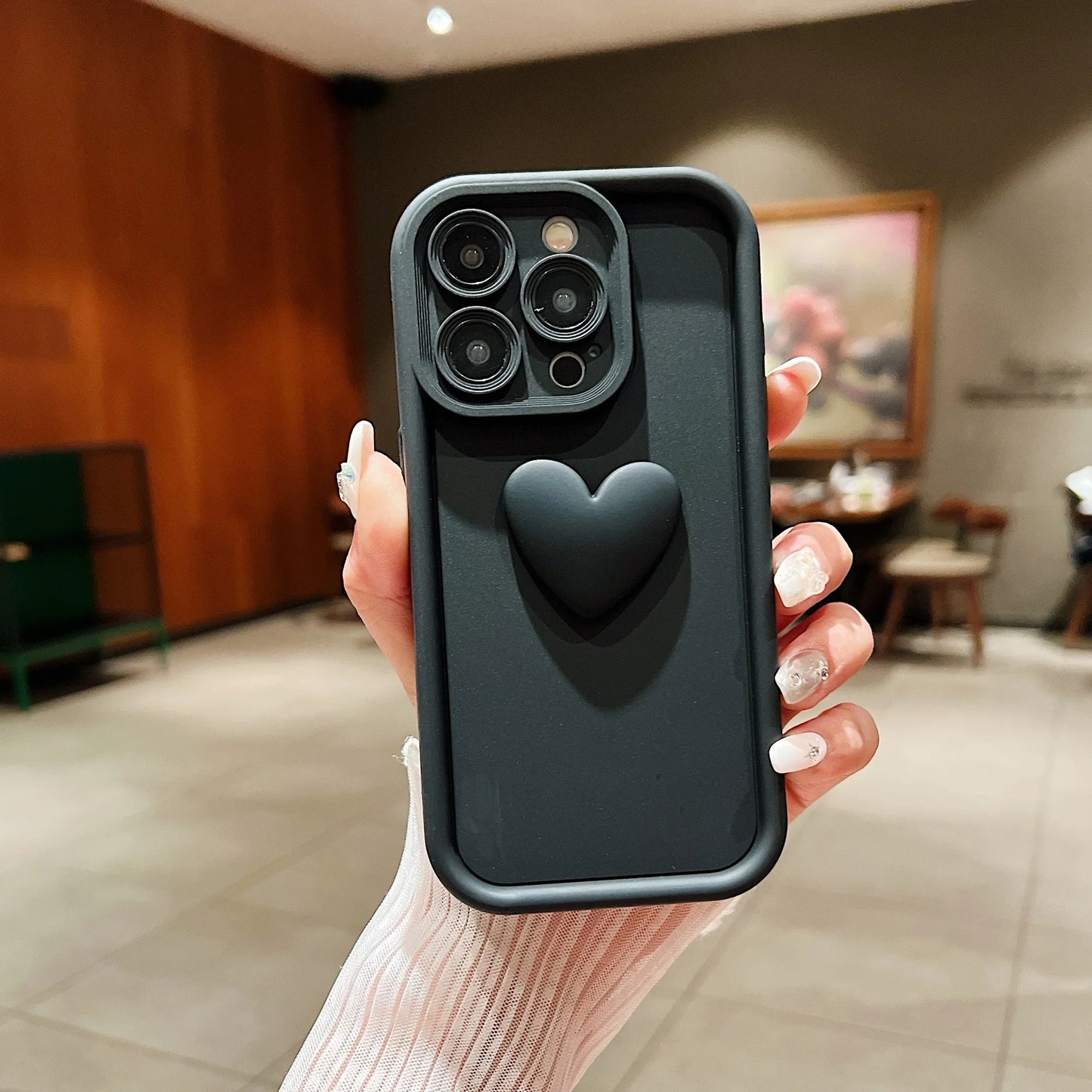 3D iPhone Heart Case