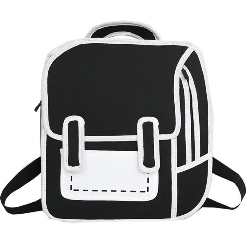 3D Cartoon Canvas Backpack