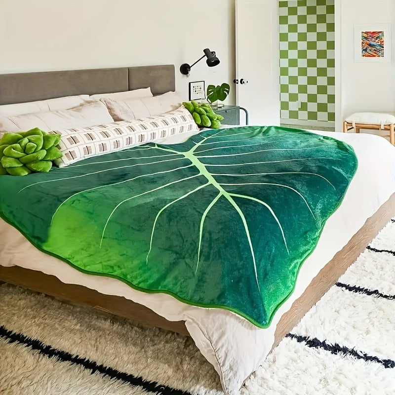 Nature's Embrace Leaf Shaped Blanket