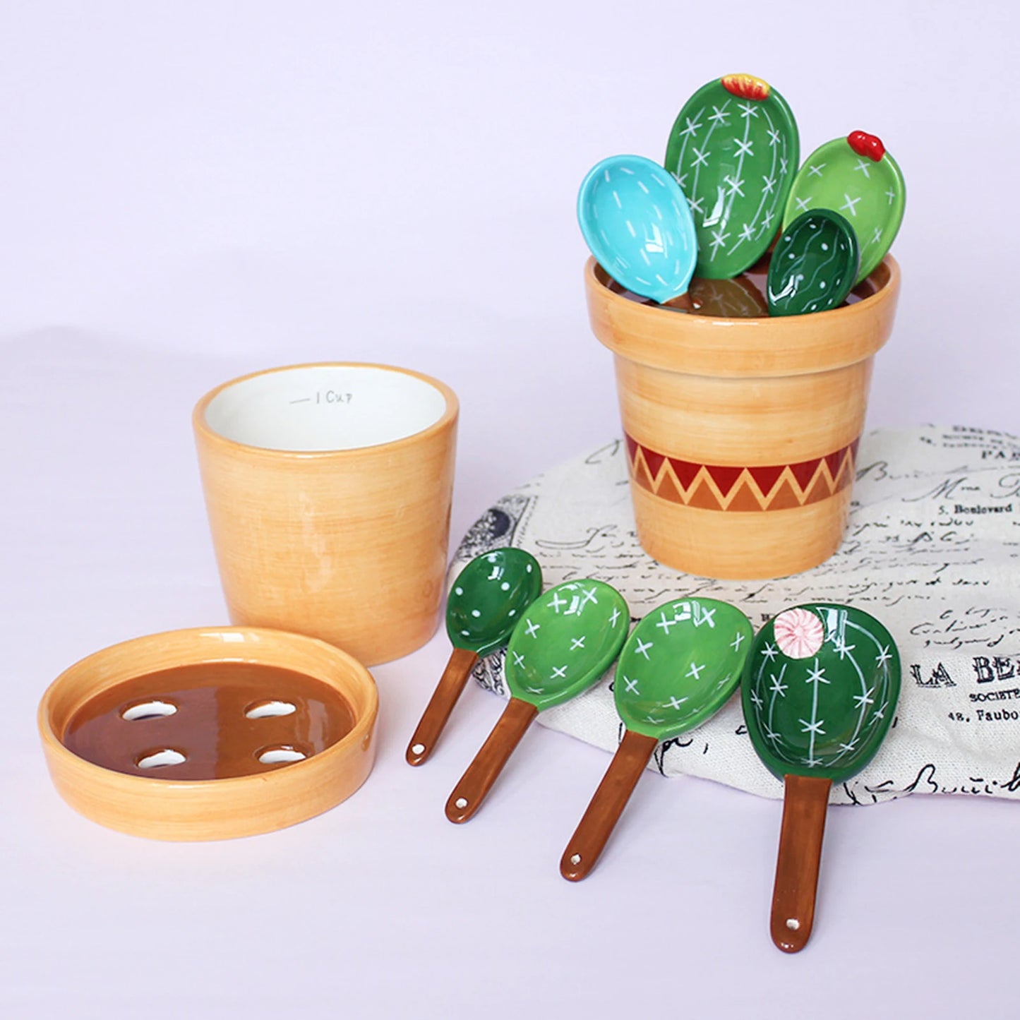 Decorative Cactus Measuring Spoon Set