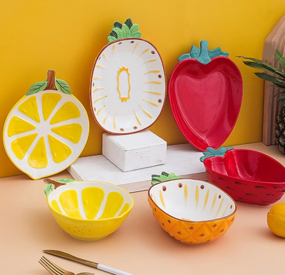 Fruit-Shaped Ceramic Serveware