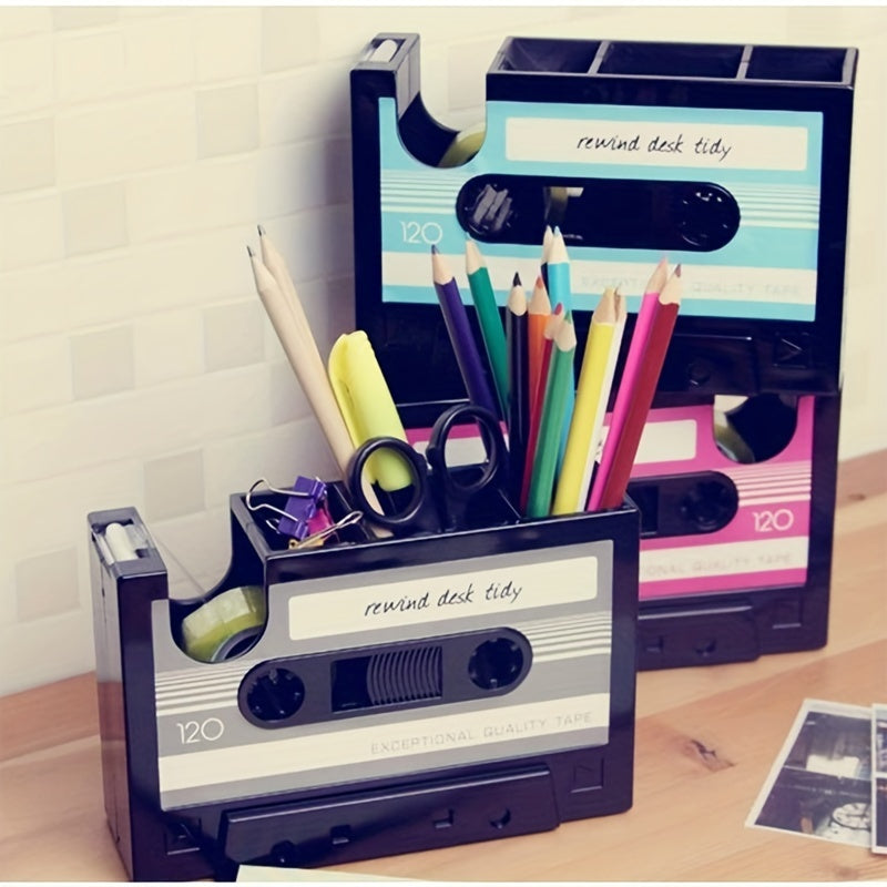 Retro Cassette Tape Pen Holder