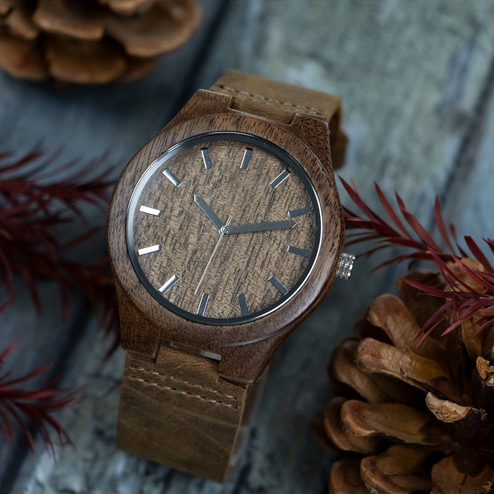 Timber Craft Walnut Wooden Timepiece