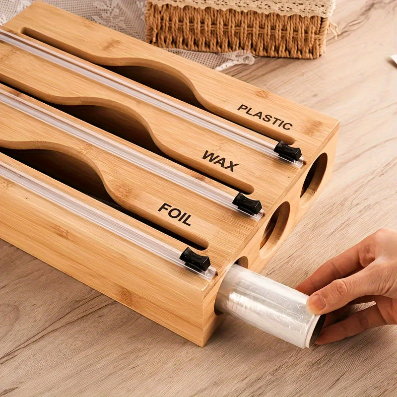 Bamboo Kitchen Wrap Organizer Trio