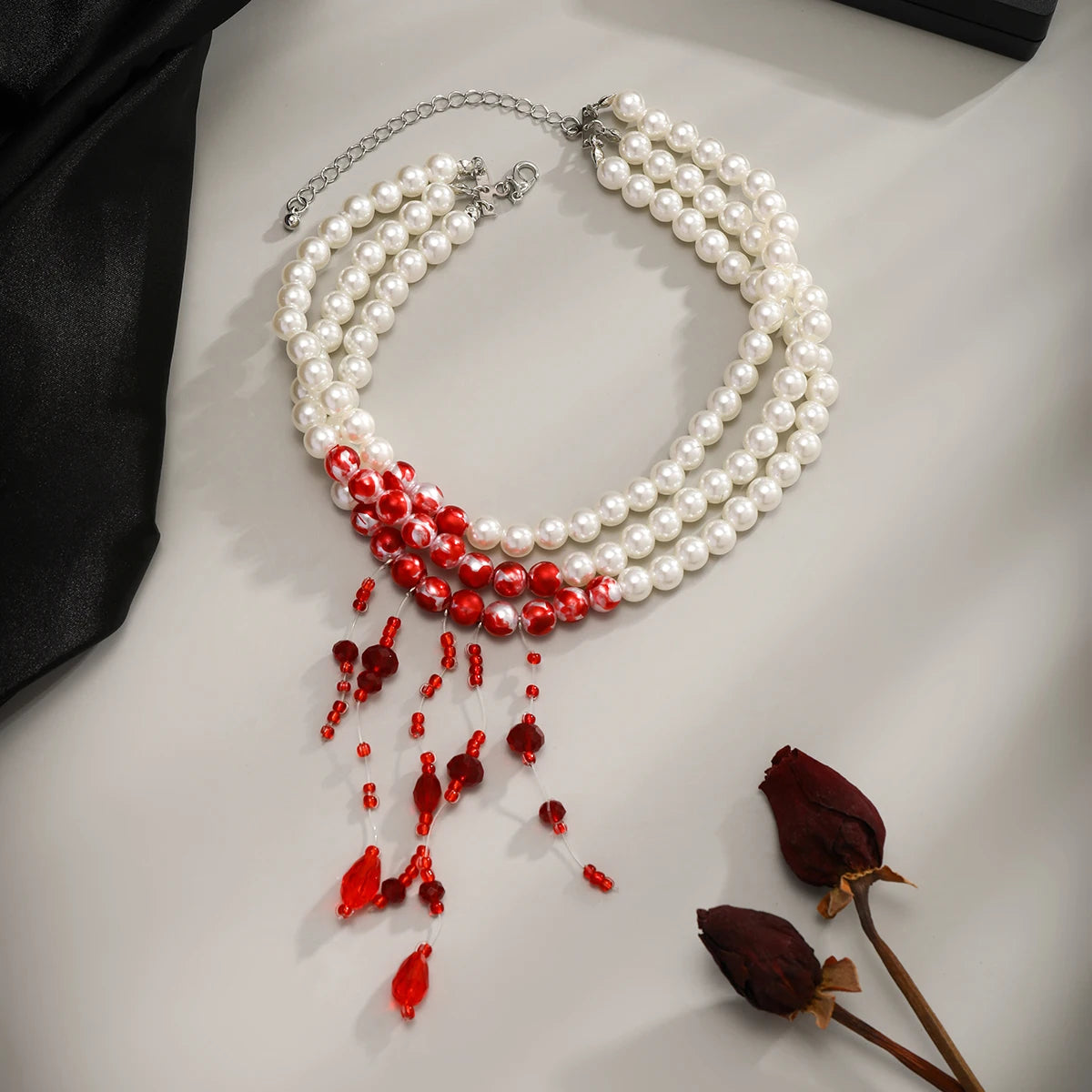 Vampire Blood Pearl Necklace