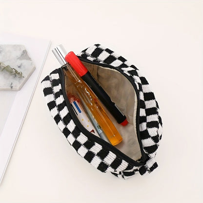 Modern Checkered Vanity Bag