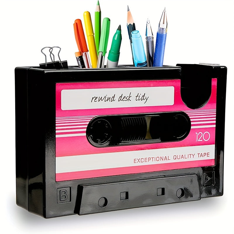 Retro Cassette Tape Pen Holder