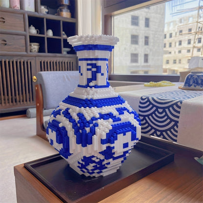 Mosaic Blue Building Block Vase