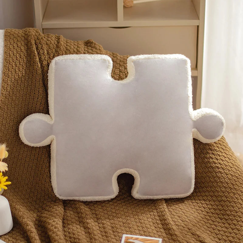 Playful Puzzle Plush Cushions