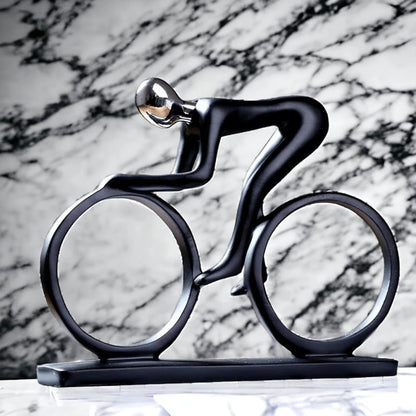 Cyclist In Motion Sculpture