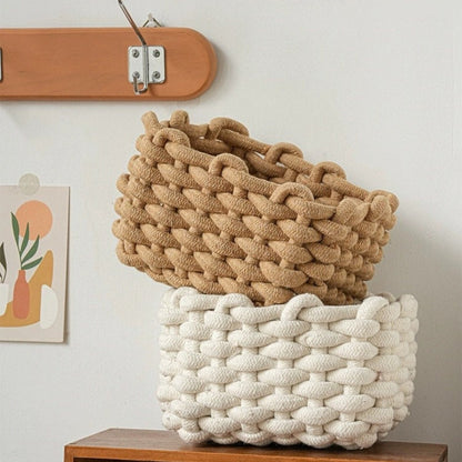 Chunky Knit Storage Basket