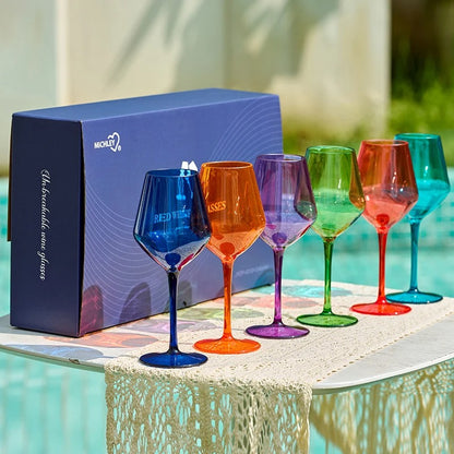 LumiColor Shatterproof Wine Glass Set