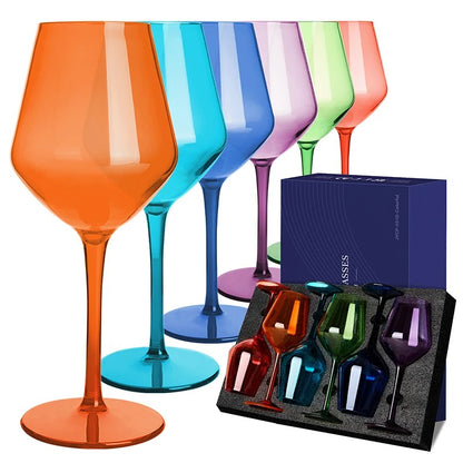 LumiColor Shatterproof Wine Glass Set