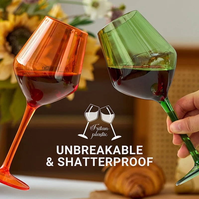 LumiColor Shatterproof Wine Glass Set