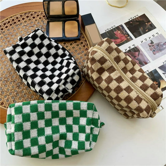 Modern Checkered Vanity Bag