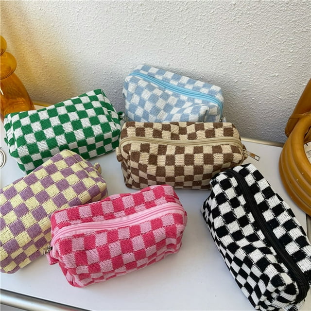 Modern Checkered Vanity Bag