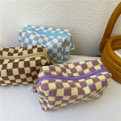 Modern Checkered Vanity Bag