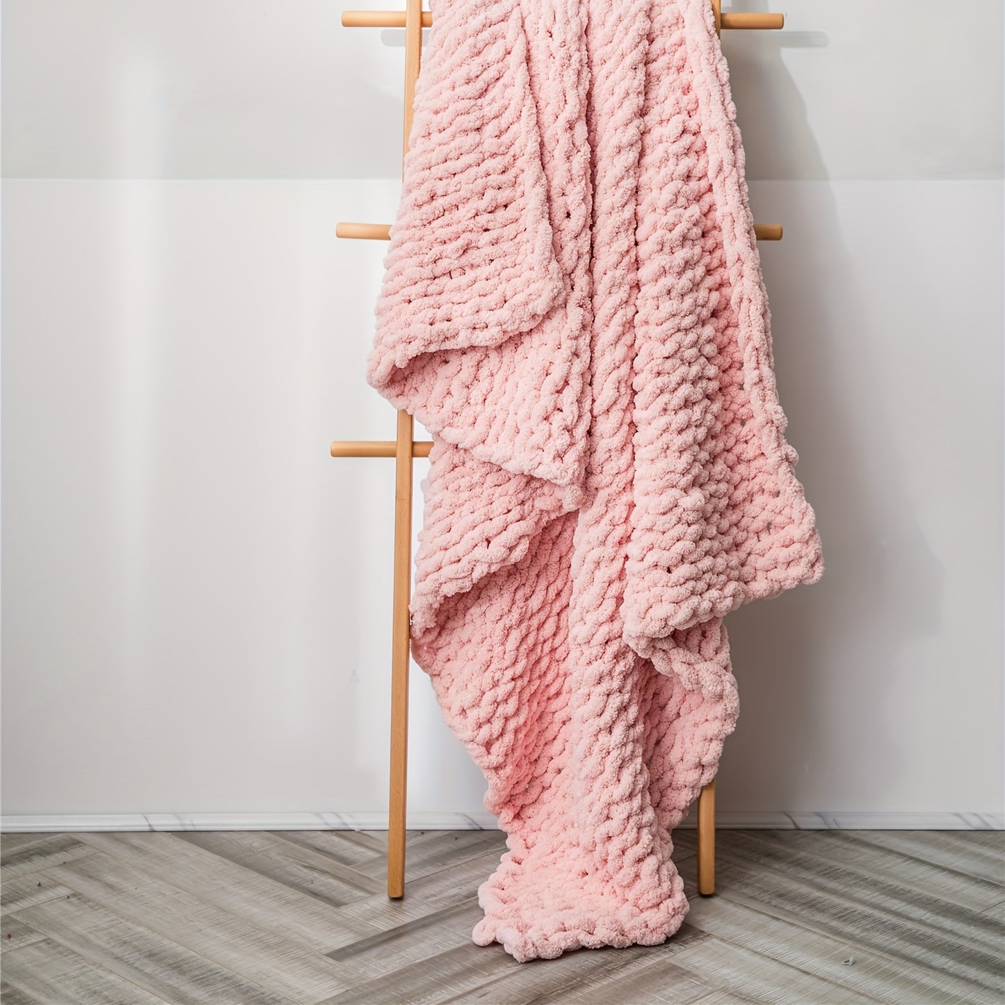 Chenille Thick-Knit Wool Throw Blanket