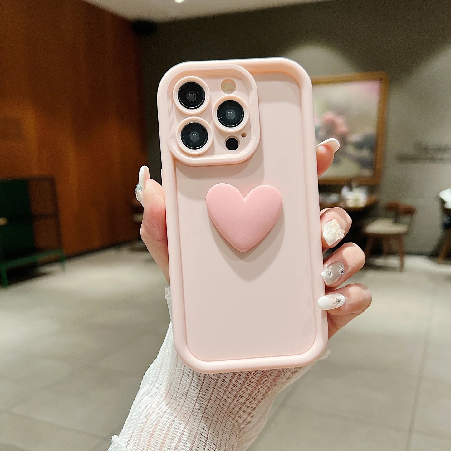 3D iPhone Heart Case