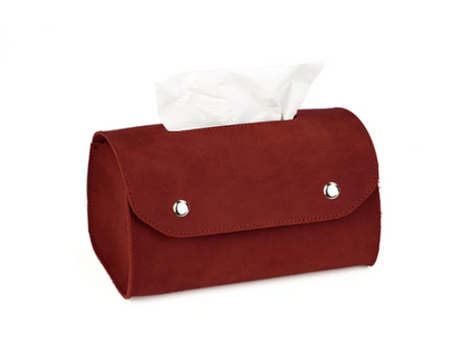 Retro Leather Tissue Box