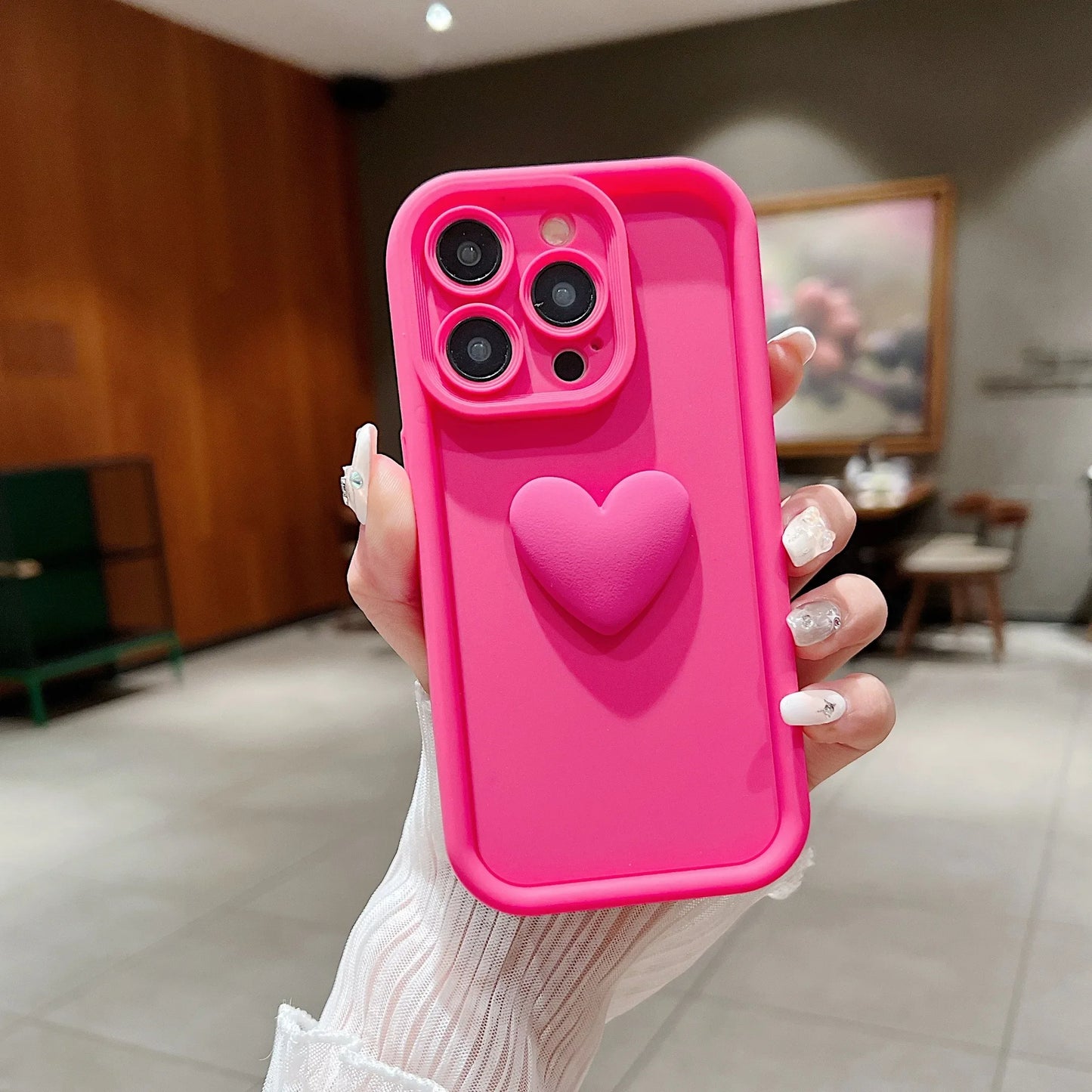 3D iPhone Heart Case