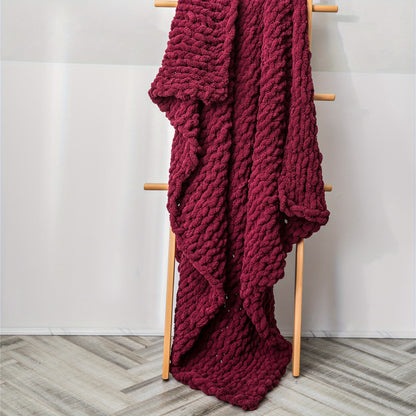 Chenille Thick-Knit Wool Throw Blanket